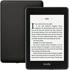 an amazon kindle is shown in black