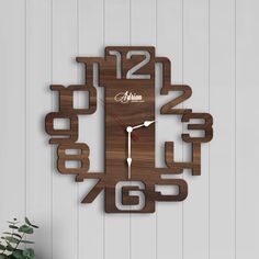 "This wooden handcrafted clock adds a personal touch to home or office decor. It is a great stylish, handmade gift for your family and friends. You can buy it for your own or gift it to a loved one. We waiting to support you and answer your questions. If you have any questions, please message us. ------------------------ SPECIFICATIONS ------------------------ Size:  * Diameter: 17.7\"  (45 cm) * Wood Thickness: 0.3\" (8 mm) * The clock mechanism works with 1 AA battery. (Due to international ca Wooden Clocks, Wooden Signage, Veterans Day Gifts, Home Decor Rustic, Modern Wall Clock, Cartoon Gift, Wooden Wall Clock, Wooden Clock, Rustic Wall Art