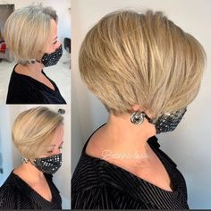 Over 50 Stacked Bob for Thin Hair Lady Short Haircut, Hair Styles For Shorter Hair, Hair Behind Ears, White Hair With Lowlights, Short Hairstyles 2023, Victorian Lamp Shade, Best Short Haircuts For Women, Victorian Lamp, Short Hair Inspiration