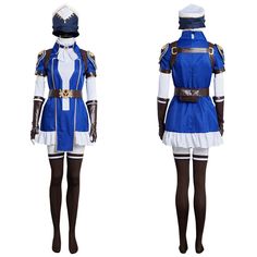 Arcane: League of Legends LOL Caitlyn the Sheriff of Piltover Halloween Carnival Suit Cosplay Costume  Material: Uniform Cloth Package included: Gloves + Hat + Dress + Back Strap + Waist Bag + Belt + Armguard + Neck Ornament + Stocking*2 Shipping:  Processing time: Ready to ship. It can be shipped within 24 hours. Standard Shipping: 10-15 days. Fast Shipping: 3-5 days. Attention: For Quick Use, Make sure you will choose fast shipping! League of Legends LoL Jinx Uniform Outfits Halloween Carnival Suit Cosplay Costume Collection: League of Legends LOL Caitlyn Cosplay, Arcane League Of Legends, League Legends, Cosplay Reference, Bag Belt, Game Costumes, Costume Collection, Halloween Carnival, Dress Hats