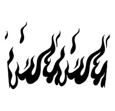 arabic calligraphy in black and white, with flames coming out of the bottom right corner