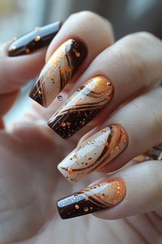 Birthday Nail Designs, Nail Art Techniques, Black Nail, Sparkly Nails, Birthday Nails, Autumn Nails, Nail Designs Spring