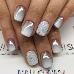 Plans Aesthetic, Prom Nail Designs, Nails With Glitter, Unghie Sfumate, Nail Colors Winter, Colorful Nails, Nails Prom, Super Nails, Nail Art Wedding