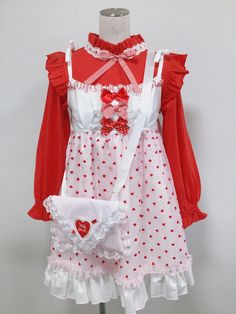 Dollcore Outfits, Hello Kitty Dress, Valentine Dress, Really Cute Outfits