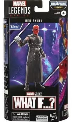 the red skull figure is shown in this toy packaging, and it's packaged for $