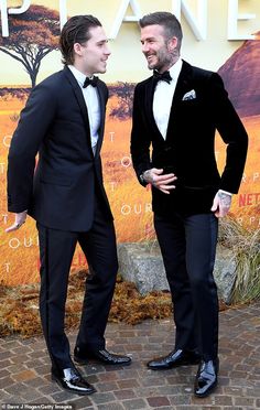 David Beckham Suit Wedding, David Beckham Tuxedo, Wedding Suits Men Tuxedo, Black Tuxedo For Men Classy, Mens Tuxedo Styles, Tuxedo For Men Wedding Classy, Beckham Suit, Tux Prom