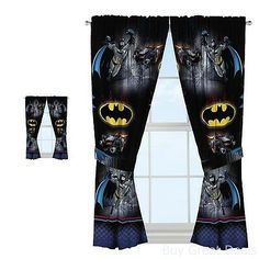 batman curtains and window valance set