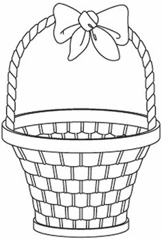 a basket with a bow on it