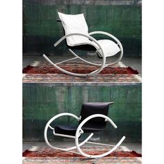 two different views of the same rocking chair