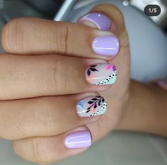 Pretty Nail Art, Oval Nails, Funky Nails, Pretty Acrylic Nails, Short Acrylic Nails, Purple Nails