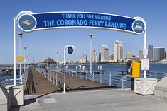 a sign that says thank you for visiting the corona ferry landing