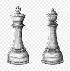 a black and white chess piece on a transparent background