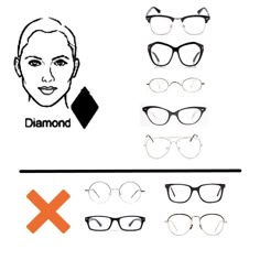 Diamond Face Shape Glasses Women, Glasses Shape For Diamond Face, Glasses Frames For Women Diamond Face, Best Glasses For Diamond Face Shape, Diamond Face Haircut Women, Diamond Face Celebrities, Diamond Face Makeup Looks, Makeup For Diamond Face, Diamond Face Shape Hairstyles For Women