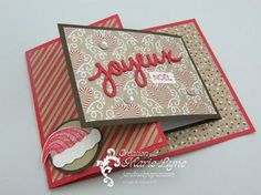 a close up of a greeting card made with stampin's holiday collection paper