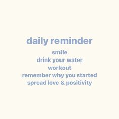 the words daily reminder are in blue and white