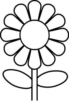 a flower that is outlined in black and white