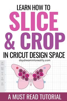 how to cut and crict in the shape of a butterfly with text overlay