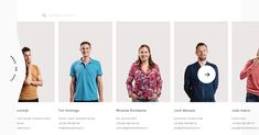 the website is designed to look like it has many different people on it, including two men and one woman