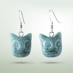 Balam Earrings - Jade Maya Mayan Culture, Green Jade, Jade Green, Jaguar, Beautiful Earrings, Silver 925, Mint Green, Gold Earrings, Gold Filled