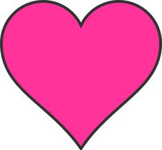 a pink heart on a white background