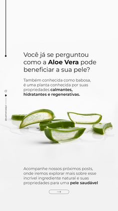 an advertisement with aloe vera on the front and side of it, in spanish