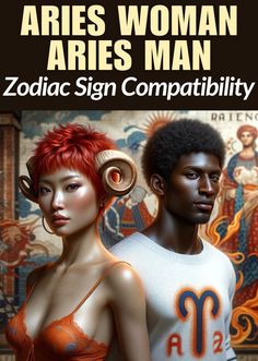 the cover of zodiac sign compatibility by aris woman aris man