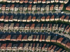 an aerial view of houses in a neighborhood