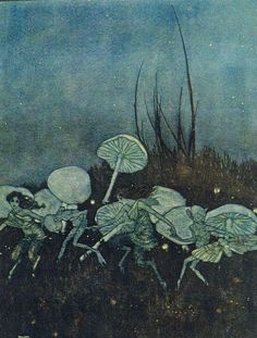 Edmund Dulac | Edmund Dulac: Ye Fairies | Frank T. Zumbachs Mysterious World The Grass, Bugs, Bugs And Insects