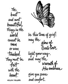 some words written in black ink with a butterfly on top of the word's page