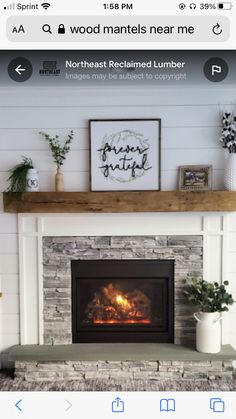 a fire place in a living room next to a fireplace