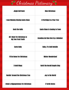 two christmas dictionarys with the names and phrases