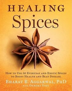 the book cover for healing spices