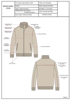 Jacket Flat Sketch, Jacket Tech Pack, Tech Pack Template, Mens Jacket Pattern, Flat Pattern, Face Mask Tutorial, Mask Tutorial, Flat Sketches, Unisex Jacket Jacket Flat Sketch, Jacket Tech Pack, Mens Jacket Pattern, Silk Ribbon Embroidery Patterns, Sewing Measurements, Tech Jacket