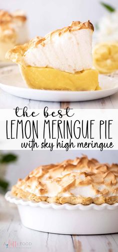 the best lemon meringue pie with sky high meringue is ready to be eaten