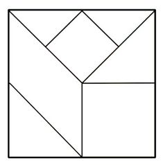 an image of a square that is made up of squares and rectangles in black and white