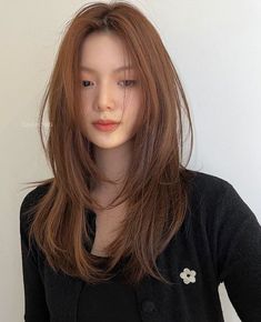 Long Asian Haircut Straight, Layered Hair Without Bangs, Wednesday Haircut, Layered Hair Long, Hair Without Bangs, Korean Hair Color, Hair Style Korea, Hair Inspiration Long, Hair Upstyles