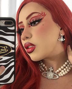 Makeup Tumblr, Red Makeup, Goth Makeup, Makeup Goals, Makeup Designs