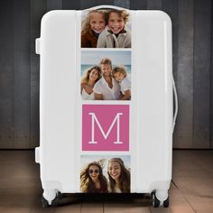 Colorful Pink 3 Photo Film Strip Monogram Luggage Photo Film Strip, Monogram Luggage, Personalized Luggage, Memory Keepers, Film Strip, Best Photo, Reveal Parties, Gender Reveal Party, Shirt Ideas