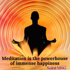 meditation is the powerhouse of immense happiness