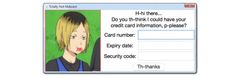 an image of a woman's profile on the webpage to pay for her credit card