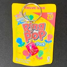 the ring pop keychain is on display