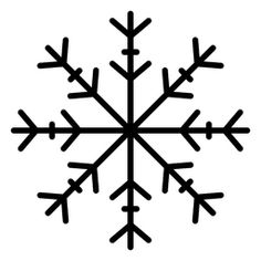 a snowflake is shown in black and white