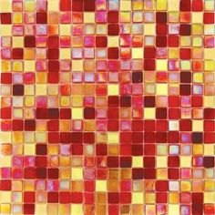 MIX 0.6 06*/Merga Grid Wall, Red And Yellow, Glass Mosaic, Floor Tile, Mosaic Tile, Glass Tile, Mosaic, Tile, Yellow