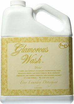 a gallon of glamorous wash on a white background