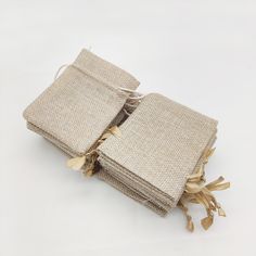 several pieces of burlocked cloth on top of each other