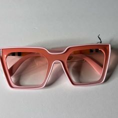 Pink Sunglasses With Burberry Plaid Design Casual Pink Cat Eye Sunglasses For Party, Trendy Orange Sunglasses For Spring, Pink Cat Eye Sunglasses With Uva Protection For Spring, Casual Glass Cat Eye Sunglasses For Spring, Trendy Glass Cat Eye Sunglasses For Spring, Pink Cat Eye Sunglasses For Spring Vacation, Trendy Cat Eye Sunglasses For Spring, Casual Pink Cat Eye Sunglasses For Vacation, Casual Orange Cat Eye Sunglasses For Summer