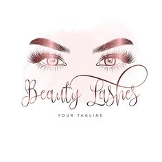 Logotipo de pestañas Diseño de maquillaje Artista Logotipo de - Etsy España Logo Design Makeup, Studio Lash, Custom Eyelashes, Cosmetics Logo