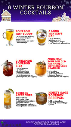 Winter Bourbon Cocktails Maple Cocktail, Sparkling Water Drinks, Best Bourbons, Cocktails Recipes, Holiday Cocktail Party, Sour Cocktail, Best Cocktail Recipes