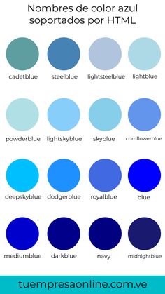 different shades of blue and green are shown in this graphic guide for the color scheme