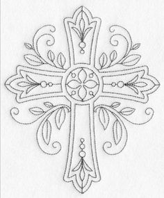 a cross with an intricate design on it